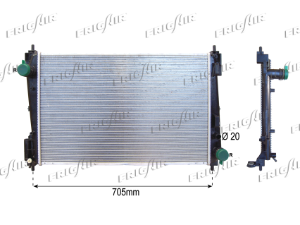 RAD. FIAT GR.PUNTO/OPEL CORSA D 1.3D 75HP
