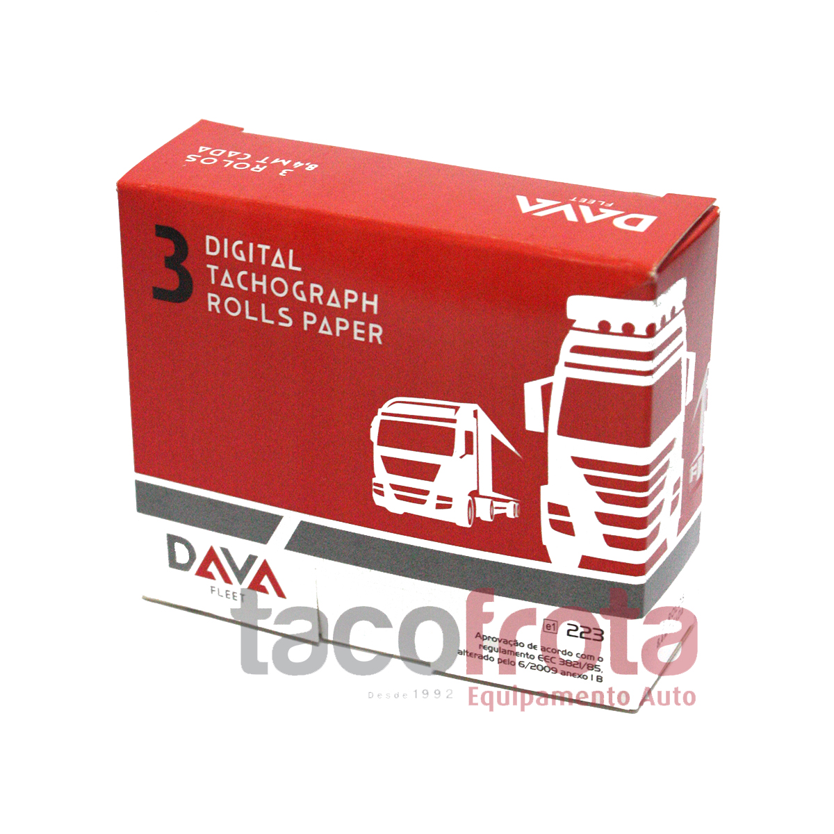Caixa Dava 3 Rolos Papel Termico P/ Tacografo