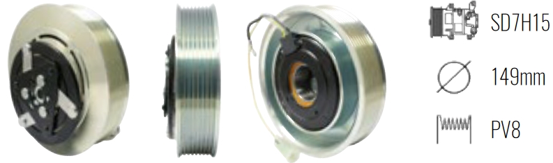 EMB. COMP. SANDEN SD7H15 8P RENAULT TRUCKS