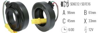 BOBINE COMP. SD6C12 / SD7C16 12V