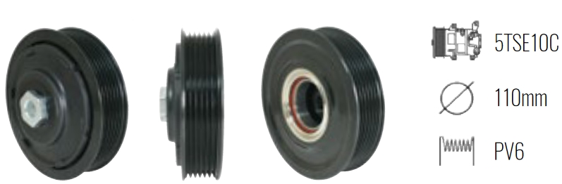 EMB. COMP. DENSO 5TSE10C 6P TOYOTA