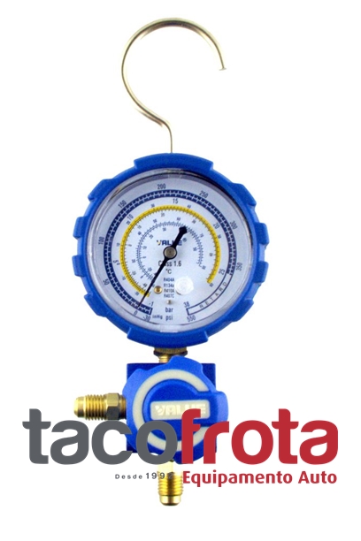 Manometro 1 Via 68 mm 1/4 SAE S/ Mangueiras (R404A/R134a/R41