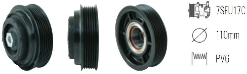 EMB. COMP. DENSO 7SEU17C 6P MERCEDES