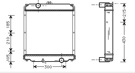 RAD. MITSUBISHI FUSO CANTER TG 531 / 534 / 537 11/93-