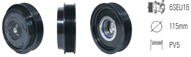EMB. COMP. DENSO 6SEU16 5P MERCEDES