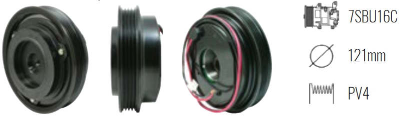 EMB. COMP. DENSO 7SBU16C 4P VW GROUP