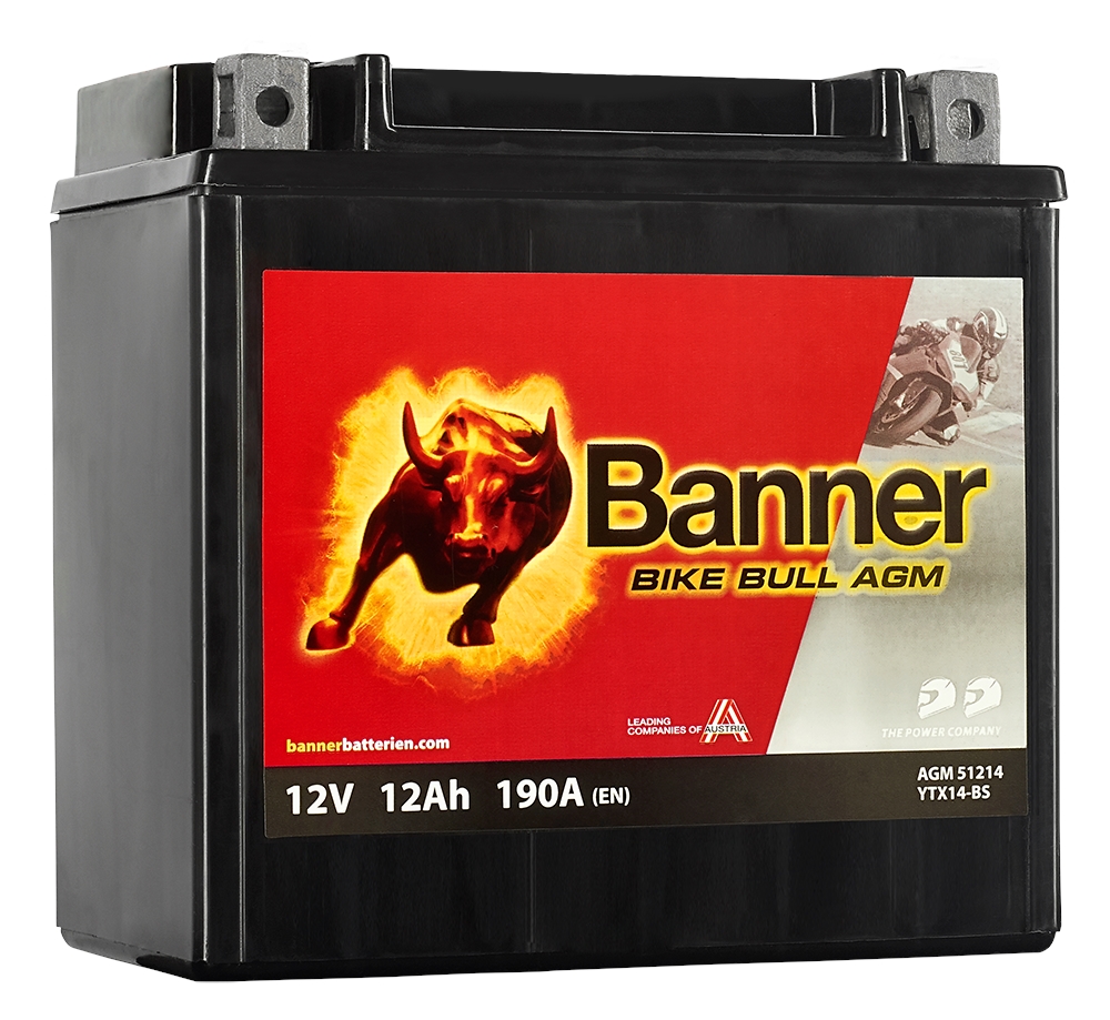 Bateria Banner Bike Bull AGM 12V - 12AH (+ ESQ)