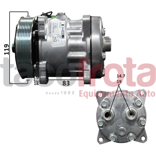 COMP. UNIVERSAL SD7H15 PK8 24V