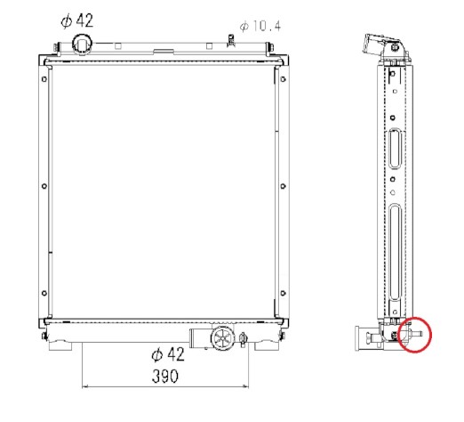 RADIADOR MITSUBISHI FUSO CANTER 3.0 13-