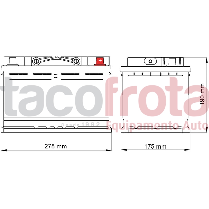 Bateria Dava Ecology 74AH (+ DTA)