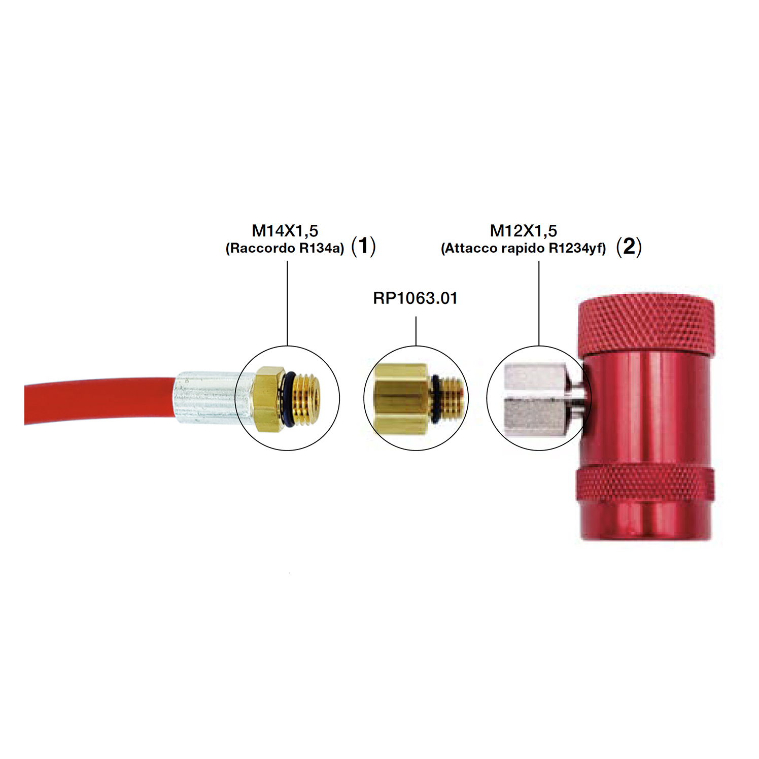 Adaptador M14X1,5 Femea - M12X1,5 Macho