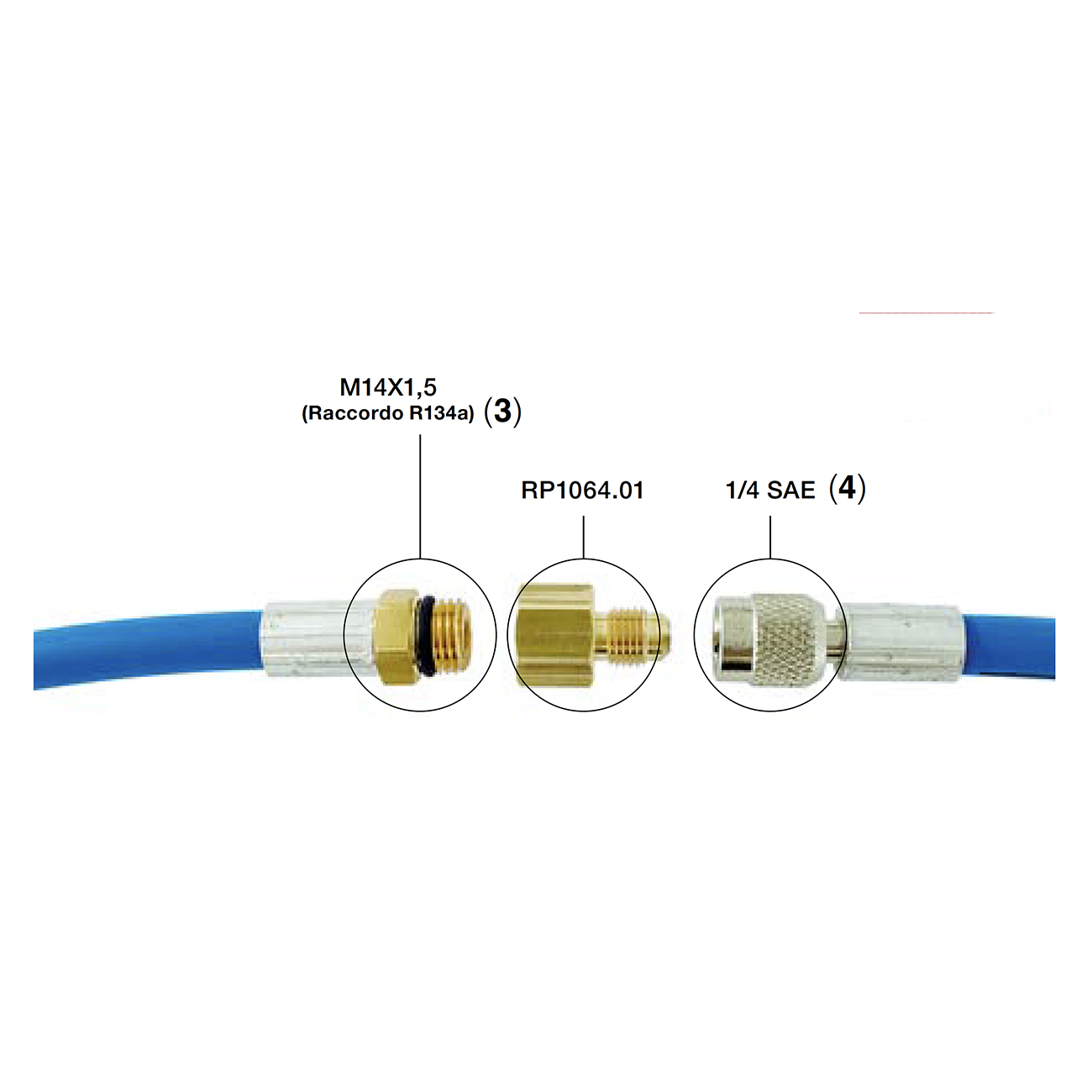 Adaptador M14X1,5 Femea - 1/4 SAE Macho