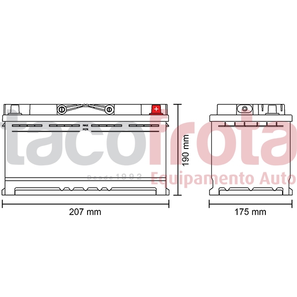 Bateria Dava Ecology 45AH (+ DTA)