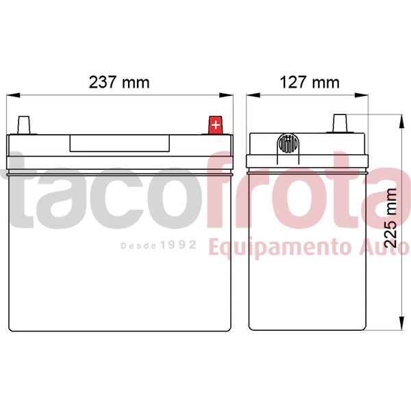 Bateria Dava Ecology 45AH (+ DTA)