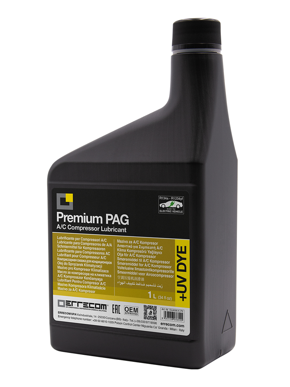 Oleo Premium A/C PAG + Aditivo UV - 1 LT