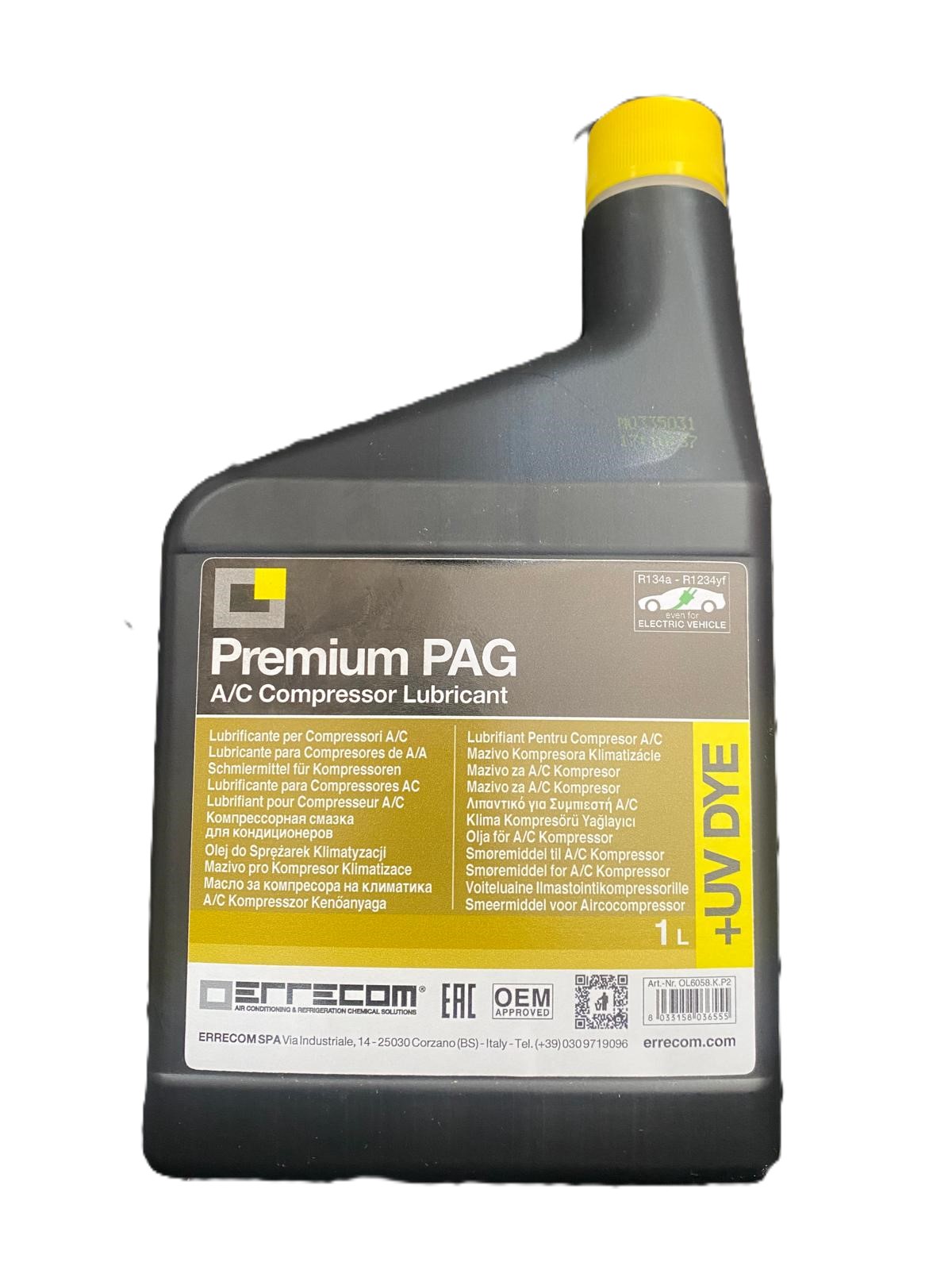Oleo Premium A/C PAG + Aditivo UV - 1 LT