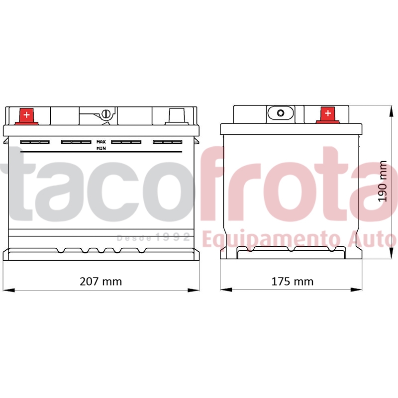 Bateria Dava Ecology 45AH (+ ESQ)