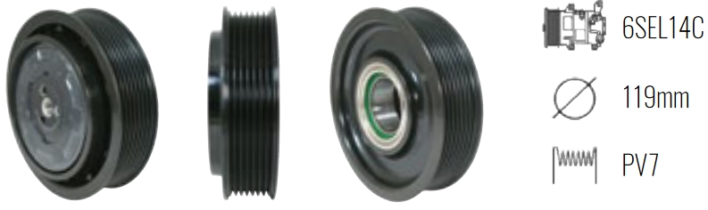 EMB. COMP. DENSO 6SEL14C 7P RENAULT