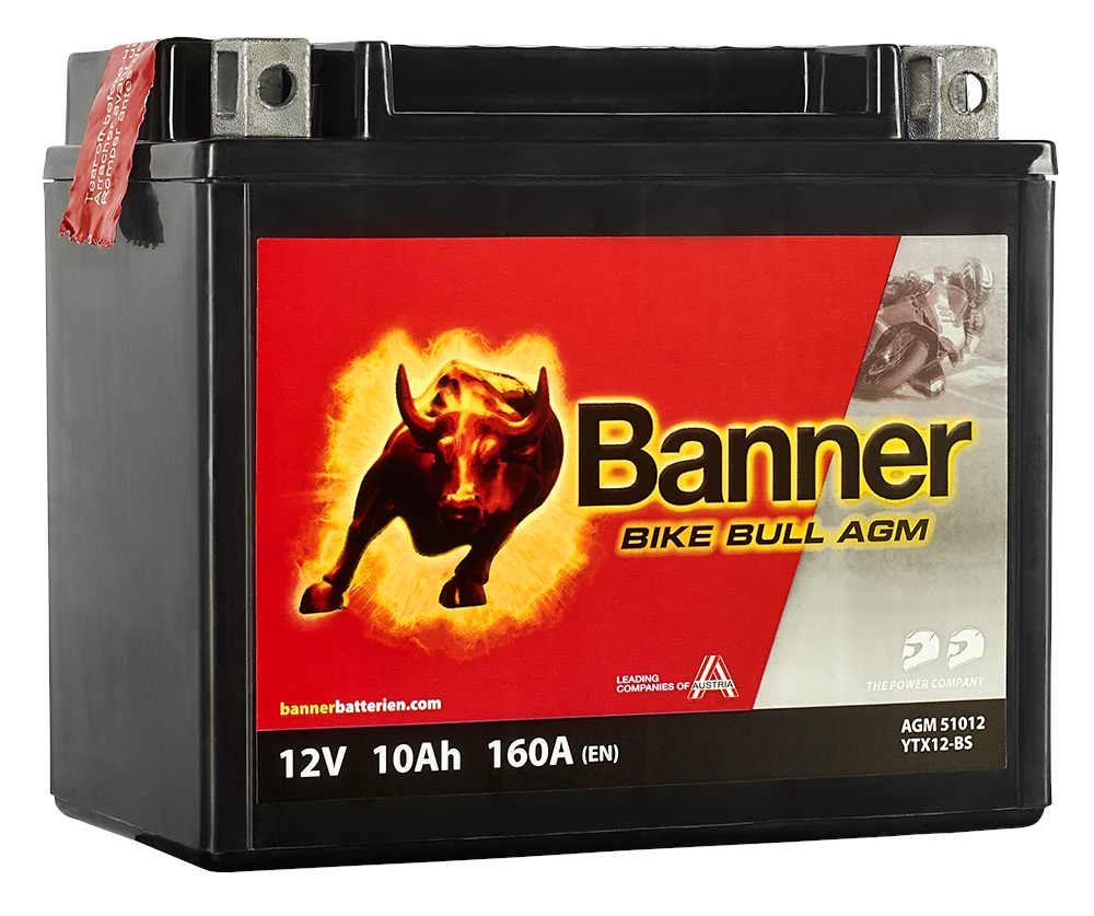 Bateria Banner Bike Bull AGM 12V - 10AH (+ ESQ)