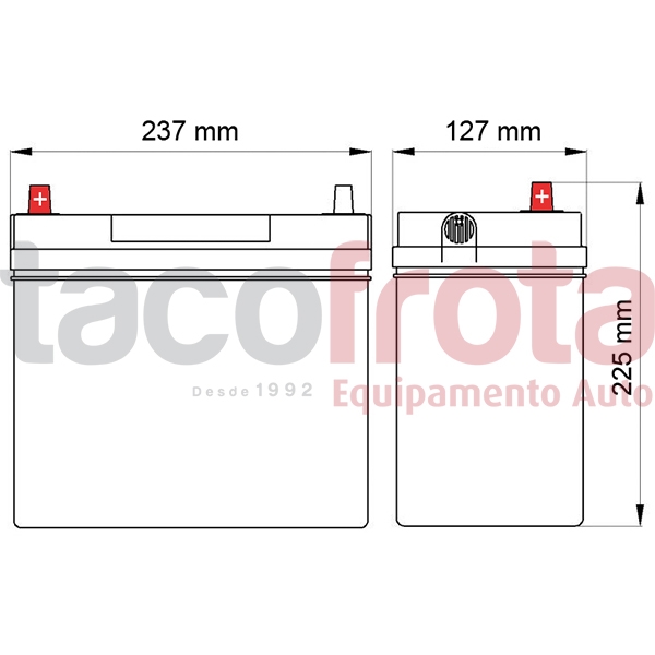 Bateria Dava Ecology 45AH (+ ESQ)