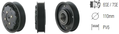 EMB. COMP. DENSO 6SEU14C 6P VW GROUP