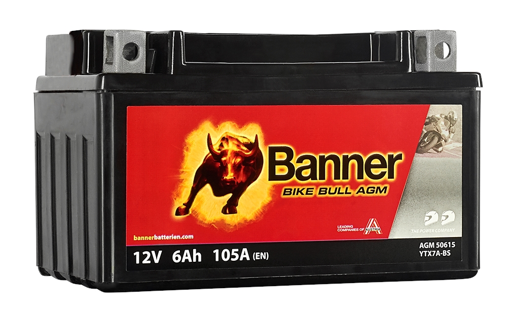 Bateria Banner Bike Bull AGM 12V - 6AH (+ ESQ)
